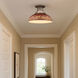 Kinsley 1 Light 14 inch Aged Galvanized Steel Semi-flush Ceiling Light in Red